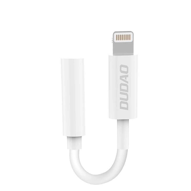 Dudao Lightning to 3.5 mm mini jack Audio Adapter White