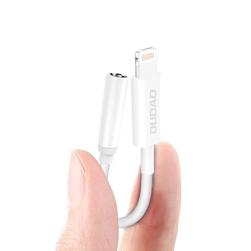 Dudao Lightning to 3.5 mm mini jack Audio Adapter White
