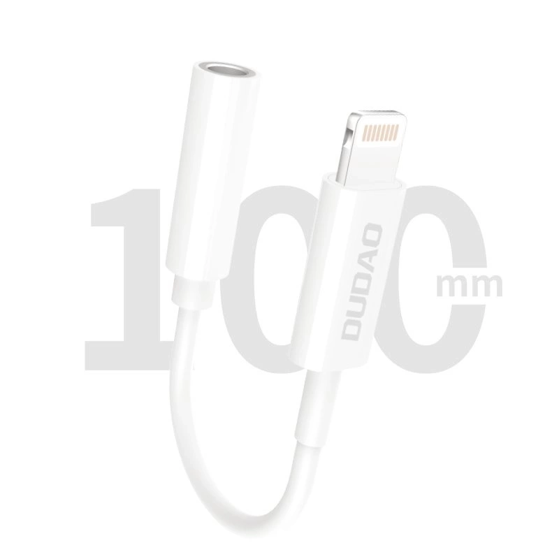 Dudao Lightning to 3.5 mm mini jack Audio Adapter White