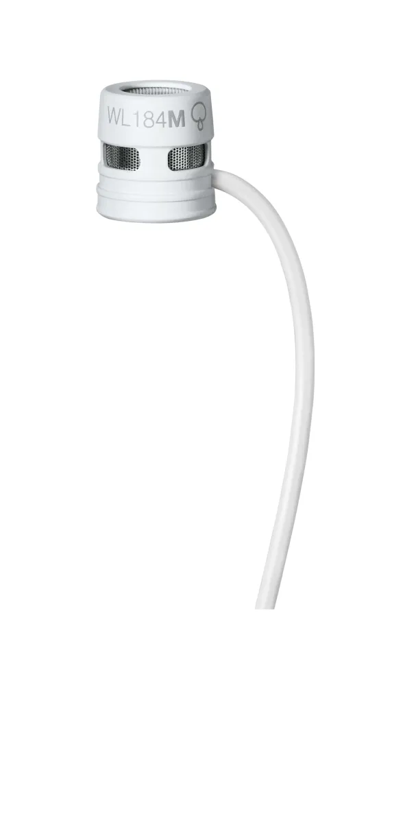 Shure WL184M Lavalier Microphone Supercardioid White