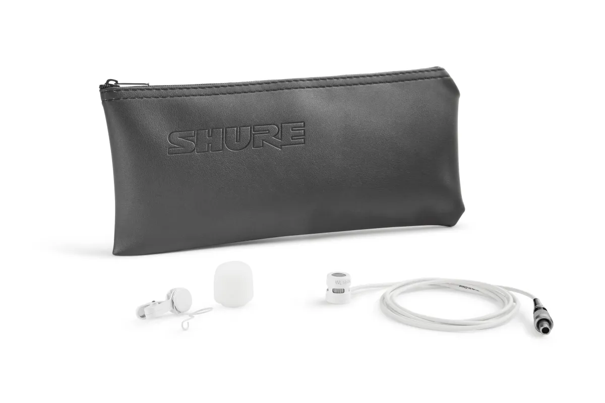 Shure WL184M Lavalier Microphone Supercardioid White LEMO