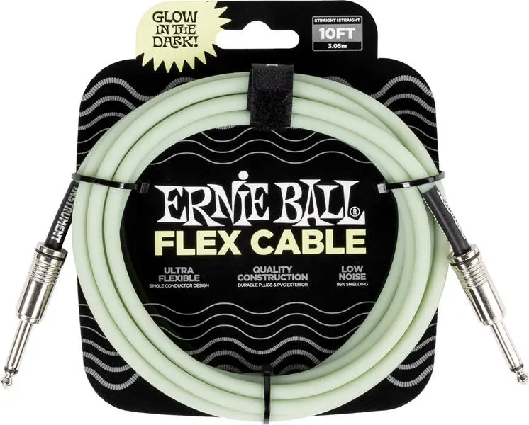 Ernie Ball EB-6436 Flex Cable Glow In The Dark 3m