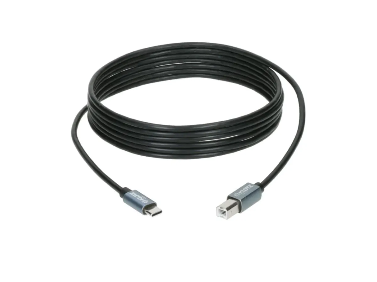 Klotz USB 2.0 high speed cable USB C > USB B 3m