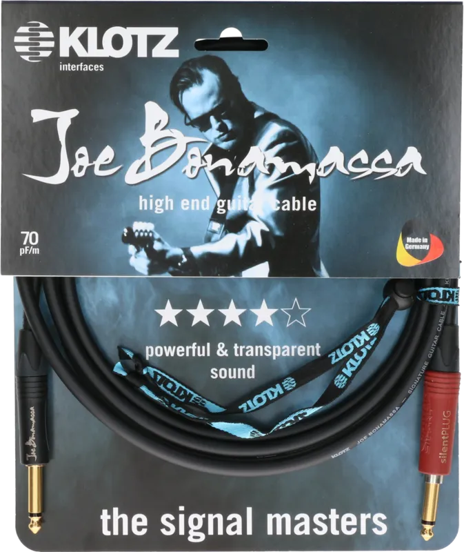 Klotz Joe Bonamassa 6.3mm Ma MO > 6.3mm Ma MO Silent Plug 9m