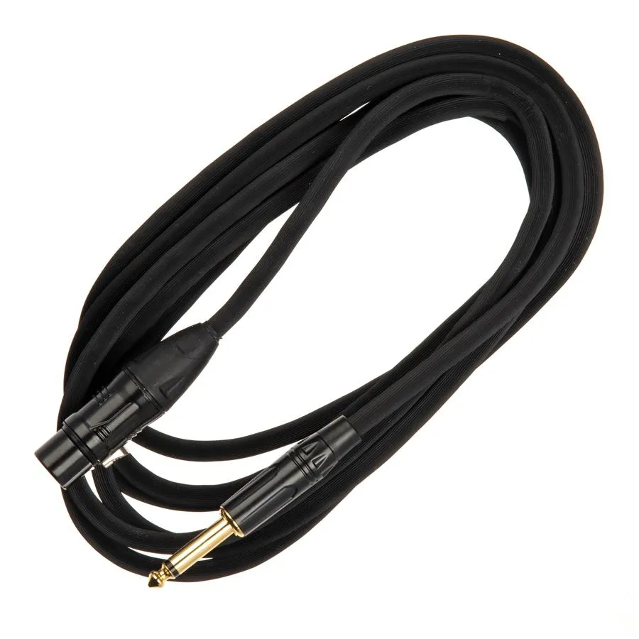 Quik Lok 1xXLR Fe > 1x6.3mm Ma MO Gold 1m