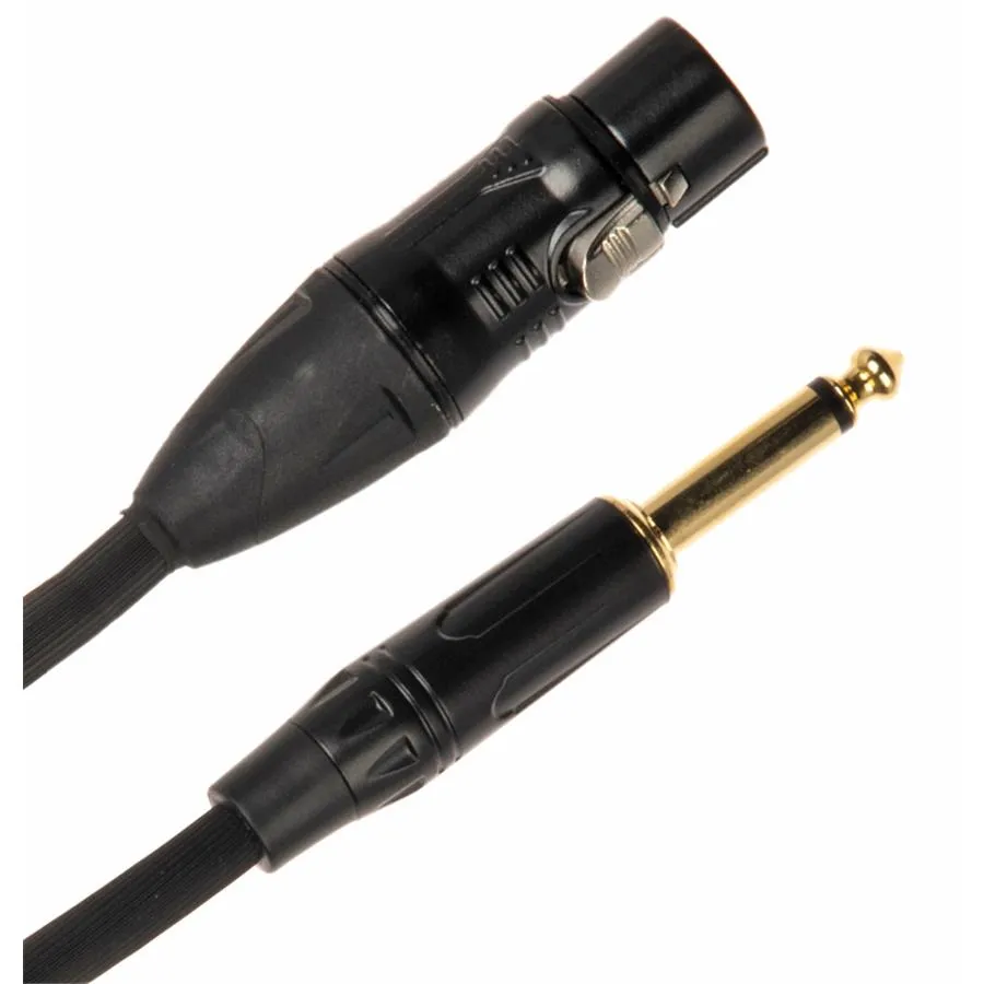 Quik Lok 1xXLR Fe > 1x6.3mm Ma MO Gold 1m