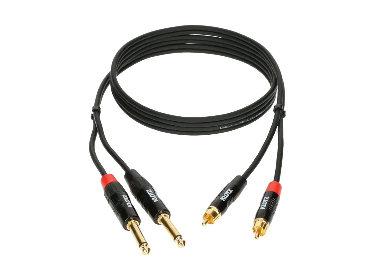 Klotz 2xRCA Ma > 2x6.3mm Ma MO Metal 6m