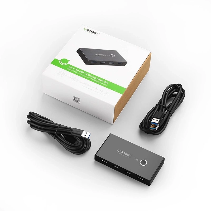 Ugreen HUB switch 4xUSB 3.2 Gen 1 USB splitter 2 computers Black