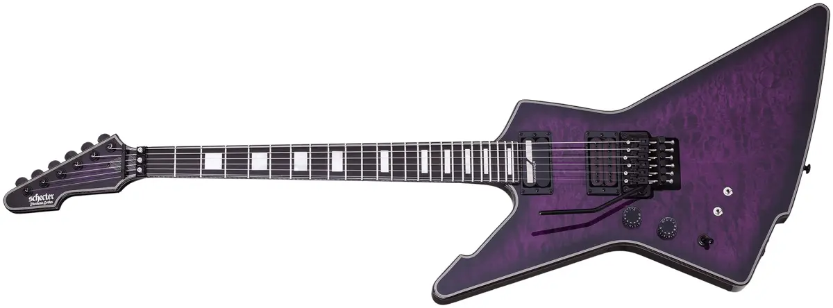 Schecter E-1 FR S Lefty Guitar Trans Purple Burst