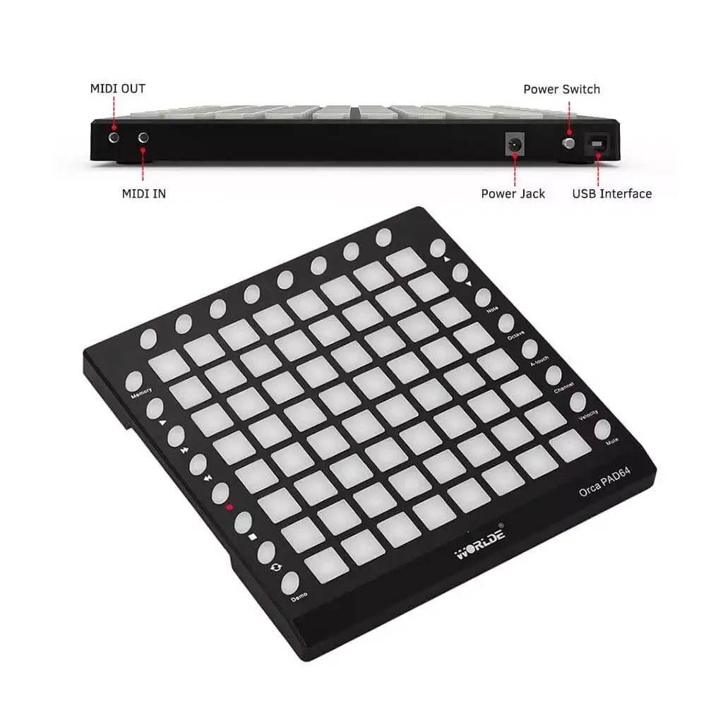 Worlde Orca Pad 64-A MIDI Controller