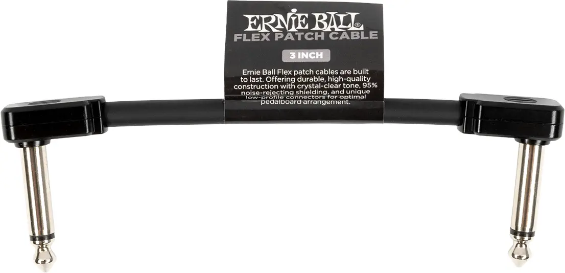 Ernie Ball EB-6438 Flex Patchcable Black 7.5cm