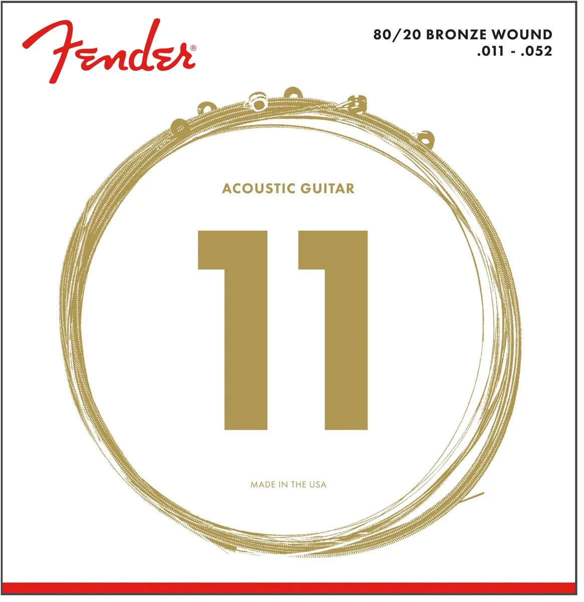 Fender 80/20 Bronze Acoustic Strings 70CL 011-052