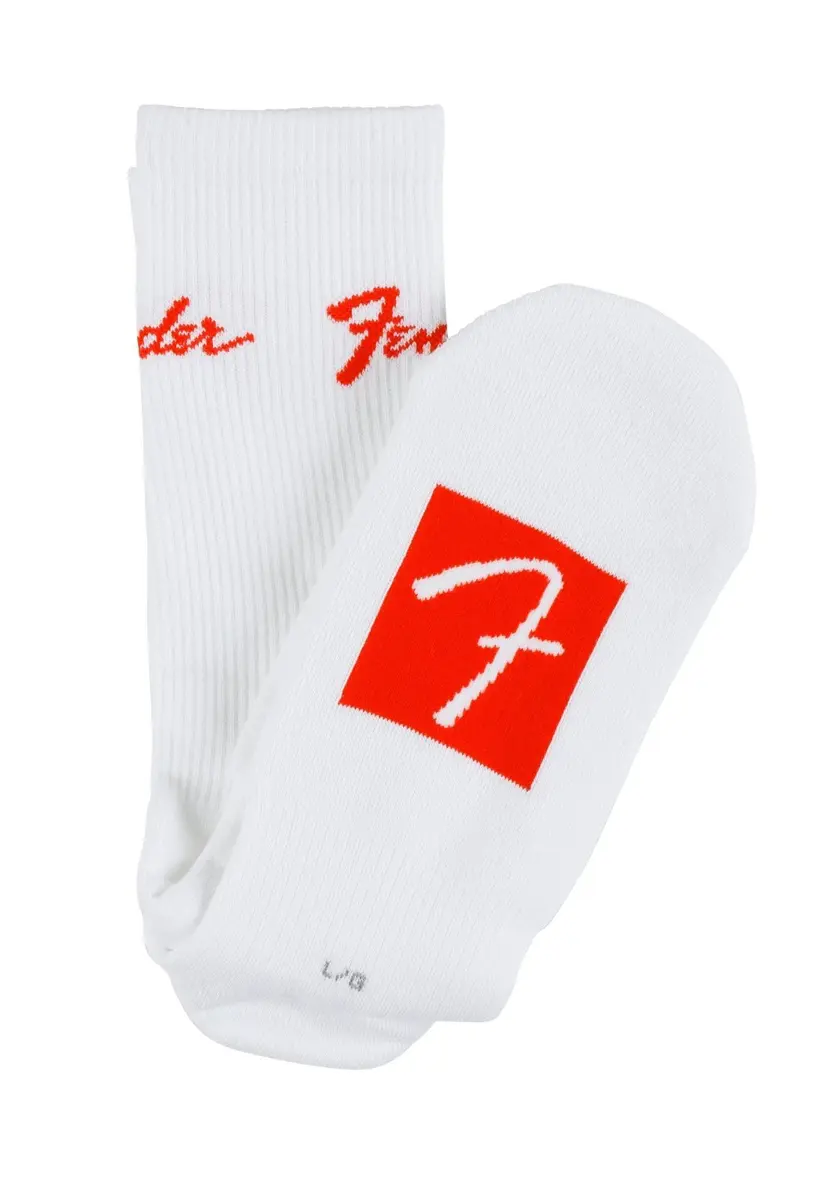 Fender Logo Stompsock White Large