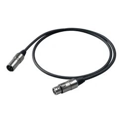 Proel DMX Cable 3-pin Black 2m