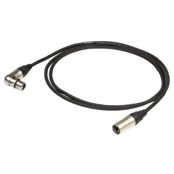 Proel 1xXLR Ma > 1xXLR Fe Angled 20m