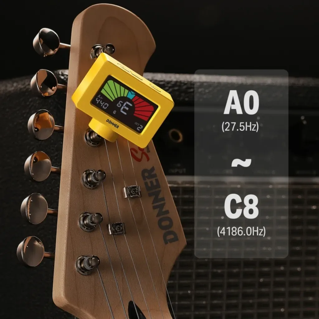 Donner DT10 Clip-On Yellow