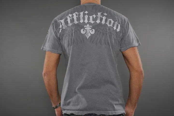 Affliction Ascension Tee Grey S
