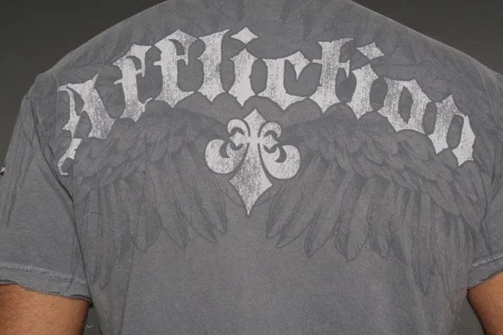 Affliction Ascension Tee Grey S