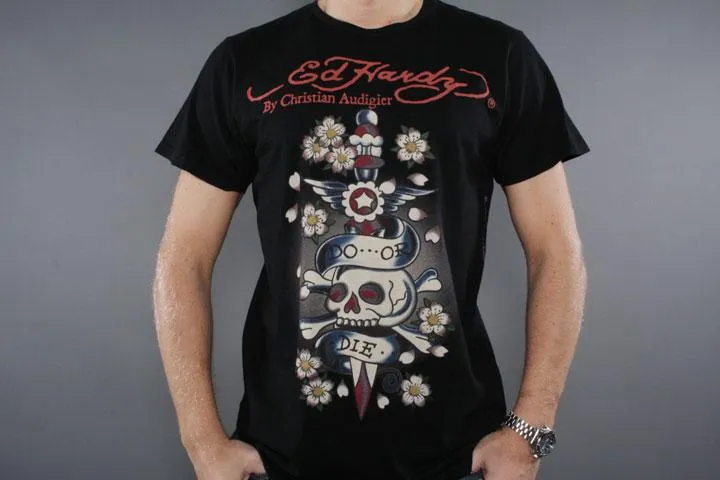 Ed Hardy Dos Or Die Tee Black XL
