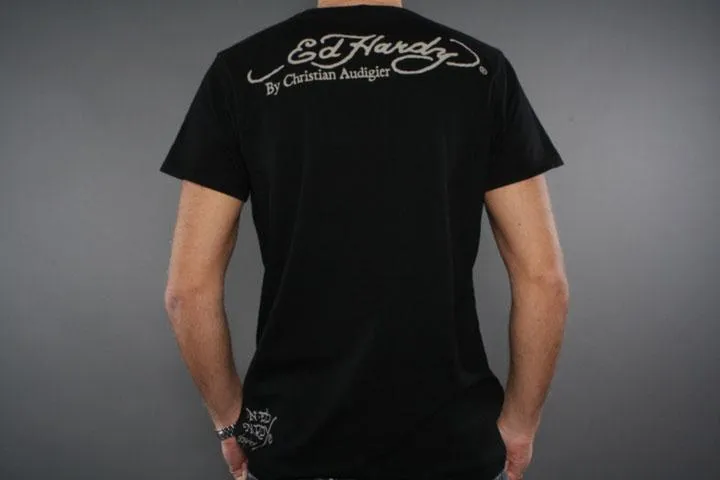 Ed Hardy Beautiful Ghost Tee Black l