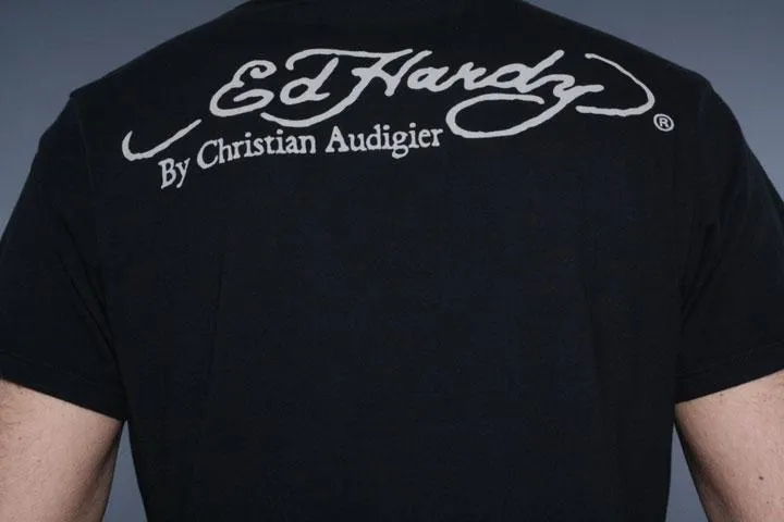 Ed Hardy Beautiful Ghost Tee Black l