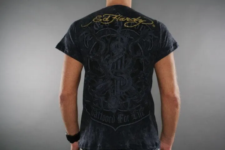 Ed Hardy Snake & Shoots Crystal Black XL