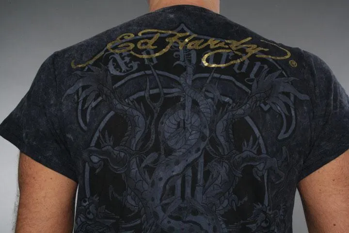 Ed Hardy Snake & Shoots Crystal Black XL