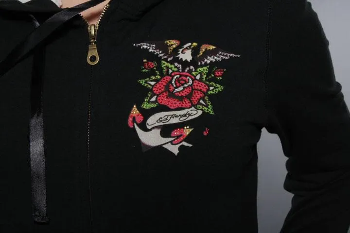 Ed Hardy Eagle Anchor Zip Hoodie S