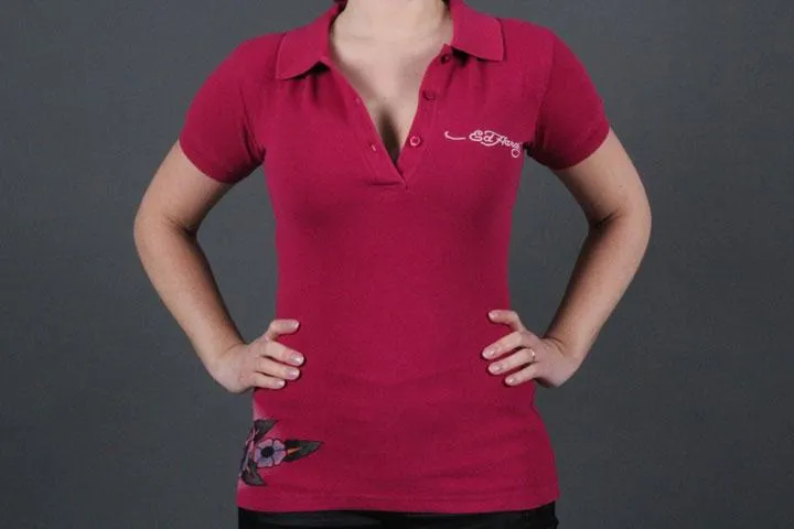 Ed Hardy Parrot Polo Sangria M