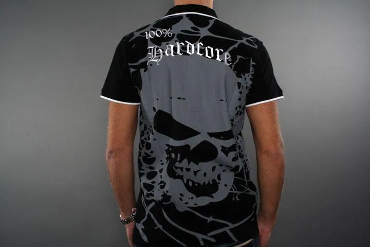 100% Hardcore Polo Ghost Black L