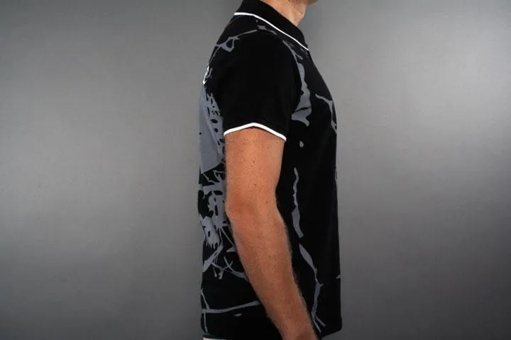 100% Hardcore Polo Ghost Black L