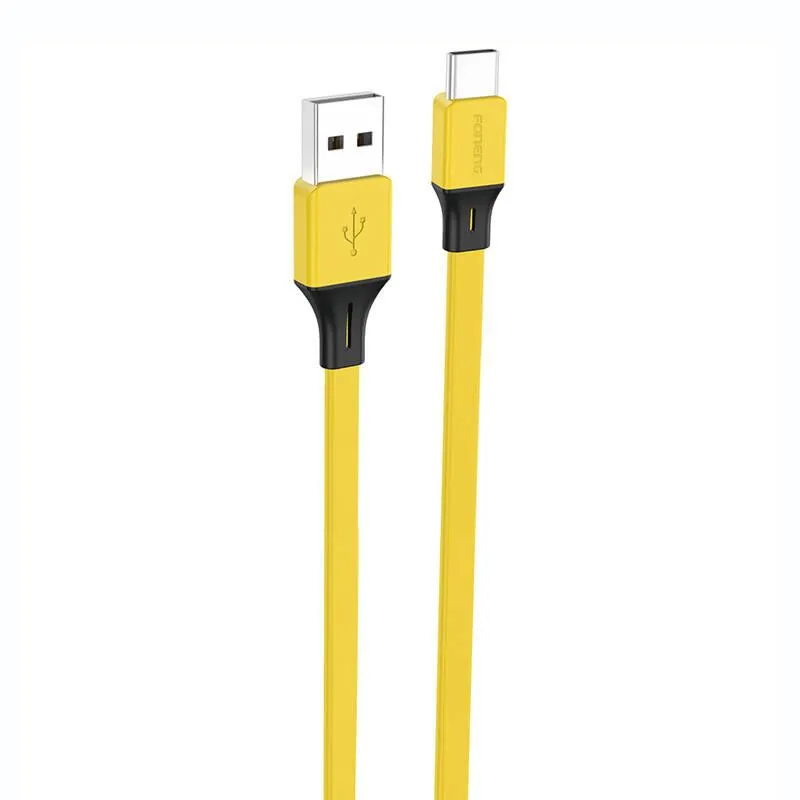 Foneng USB-A Ma > USB-C Ma 2.4A Yellow 1m