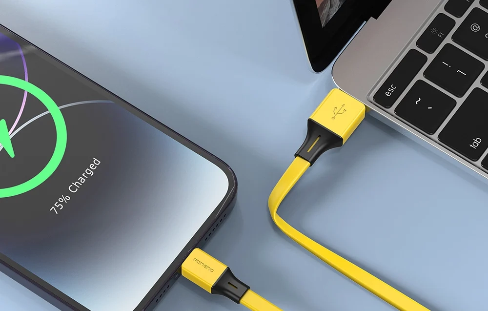 Foneng USB-A Ma > USB-C Ma 2.4A Yellow 1m