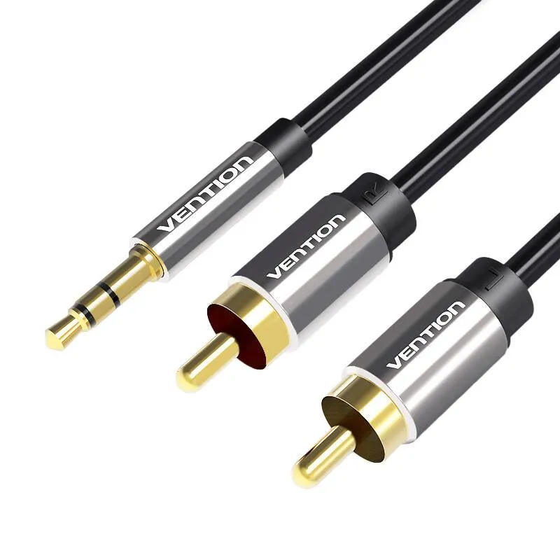 Vention 3.5mm Ma ST > 2 x RCA Ma Black 3m