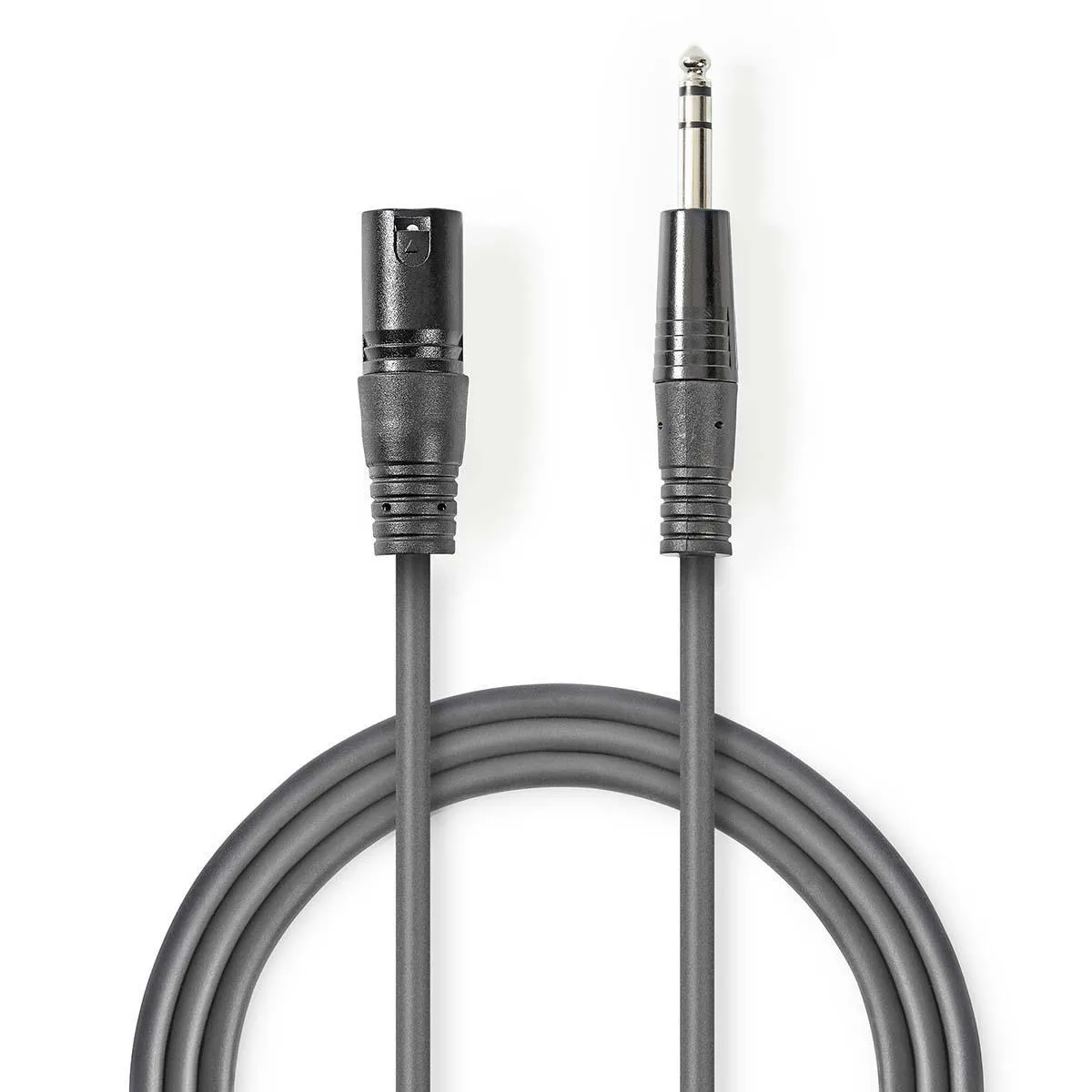 Nedis 1xXLR Ma > 1x6.3mm Ma ST Grey 5m