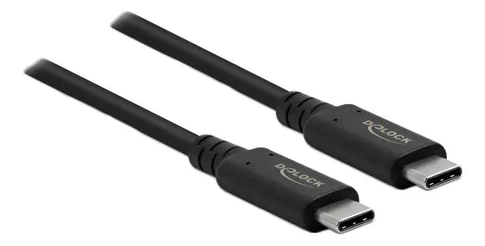 Delock USB4 USB-C Ma > USB-C Ma 0.8m 40Gbps Black