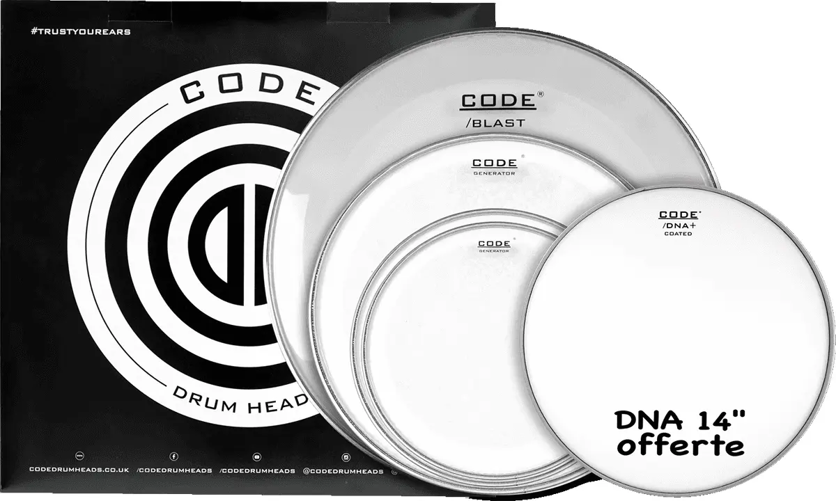 Code Drum Heads Tom Full Pack Generator Clear Standard