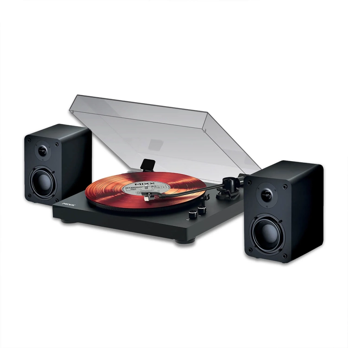 Mixx Vinylplayer System 5 Stereo + Speakers Black