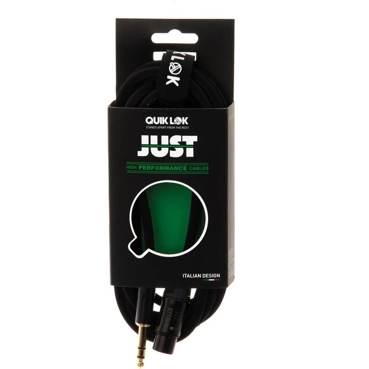 Quik Lok 1xXLR Fe > 1x6.3mm Ma ST Black 1m