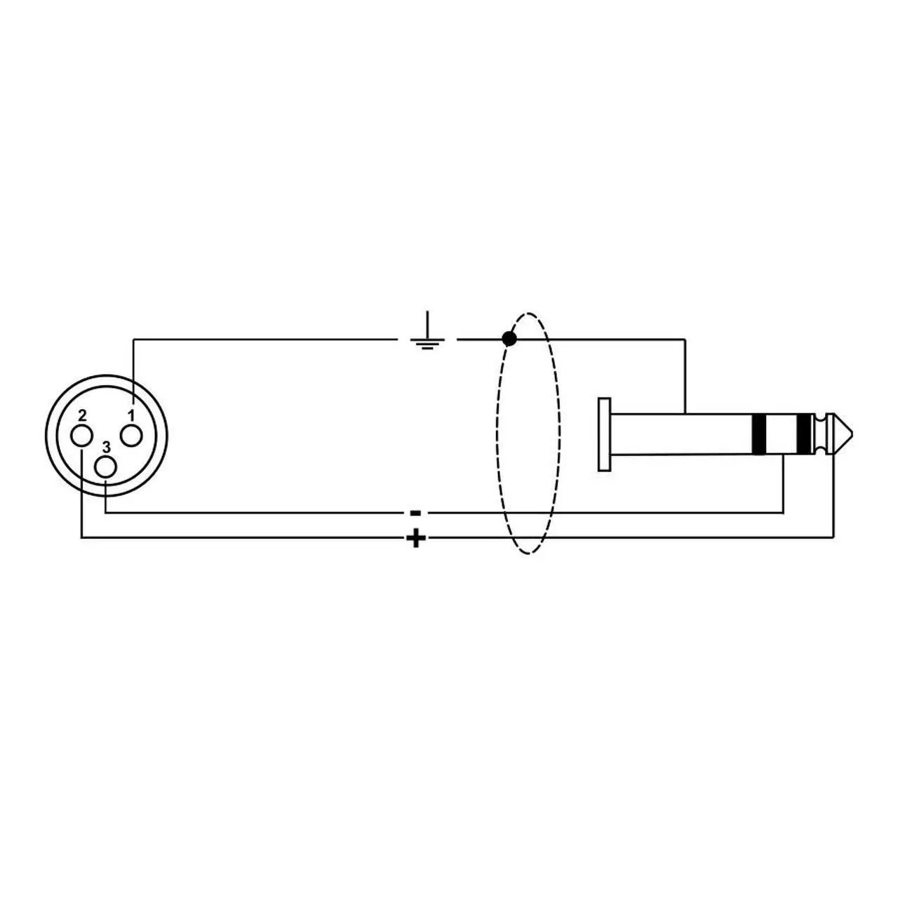 Quik Lok 1xXLR Fe > 1x6.3mm Ma ST Black 1m