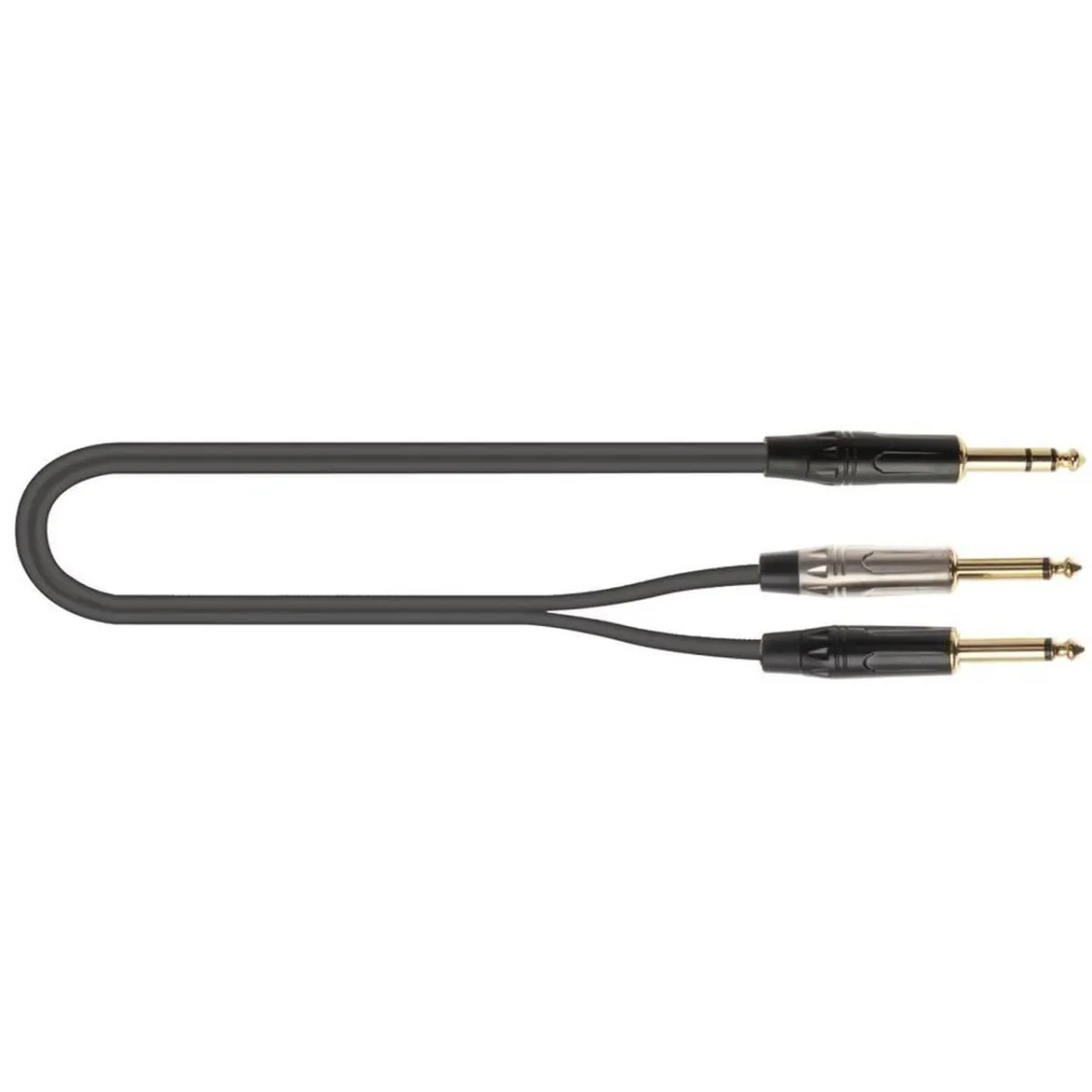 Quik Lok 1x6.3mm Ma ST > 2x6.3mm Ma MO 1m