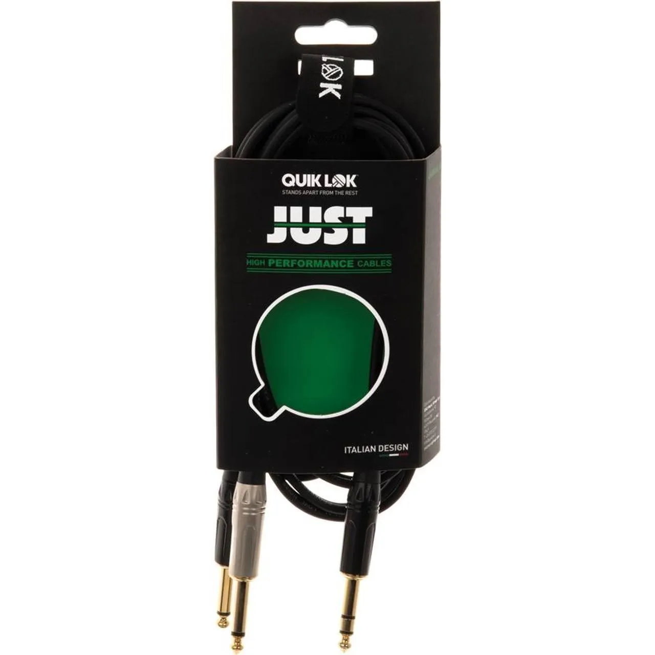 Quik Lok 1x6.3mm Ma ST > 2x6.3mm Ma MO 1m