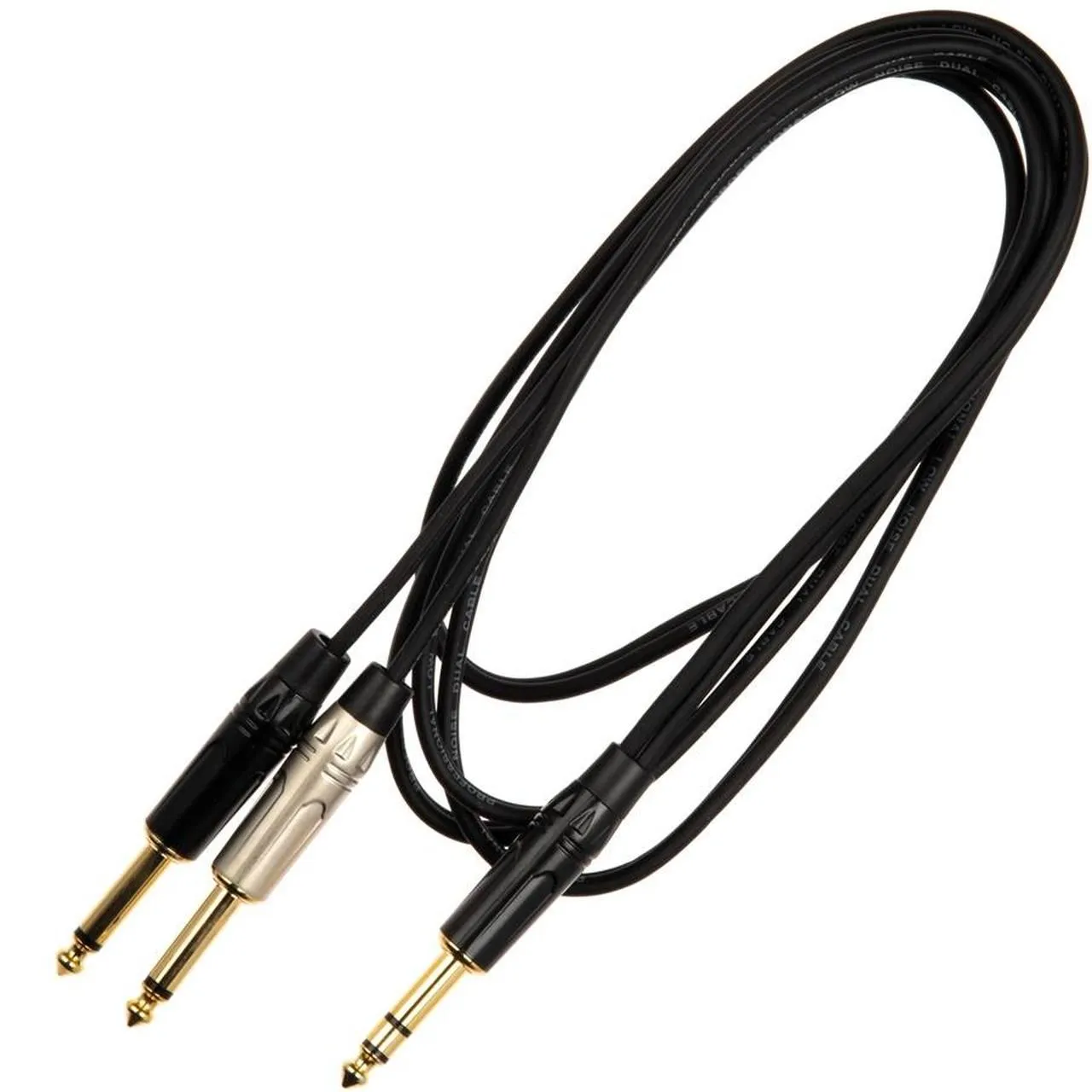 Quik Lok 1x6.3mm Ma ST > 2x6.3mm Ma MO 1m