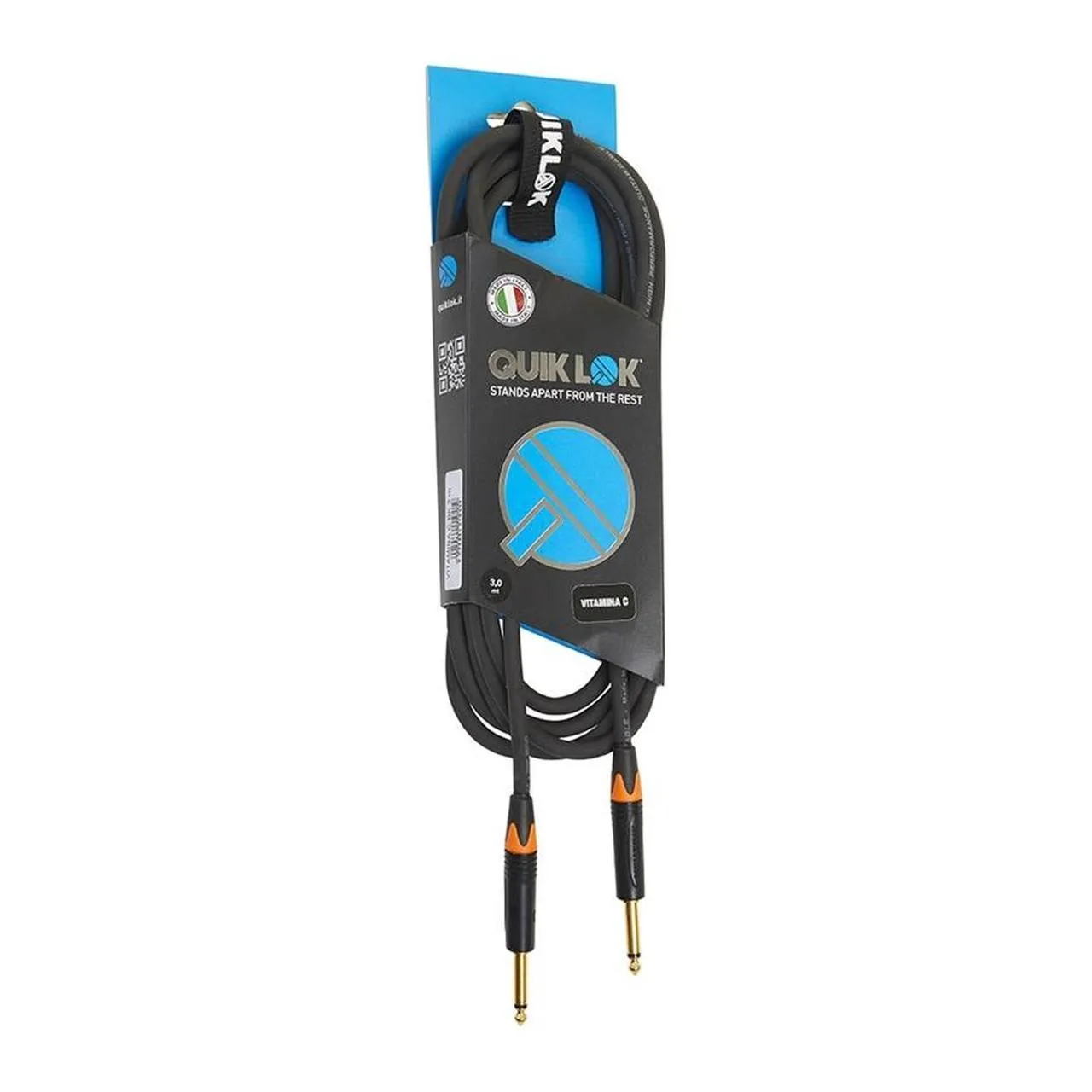 Quik Lok 1x6.3mm Ma MO > 1x6.3mm Ma MO Black 3m