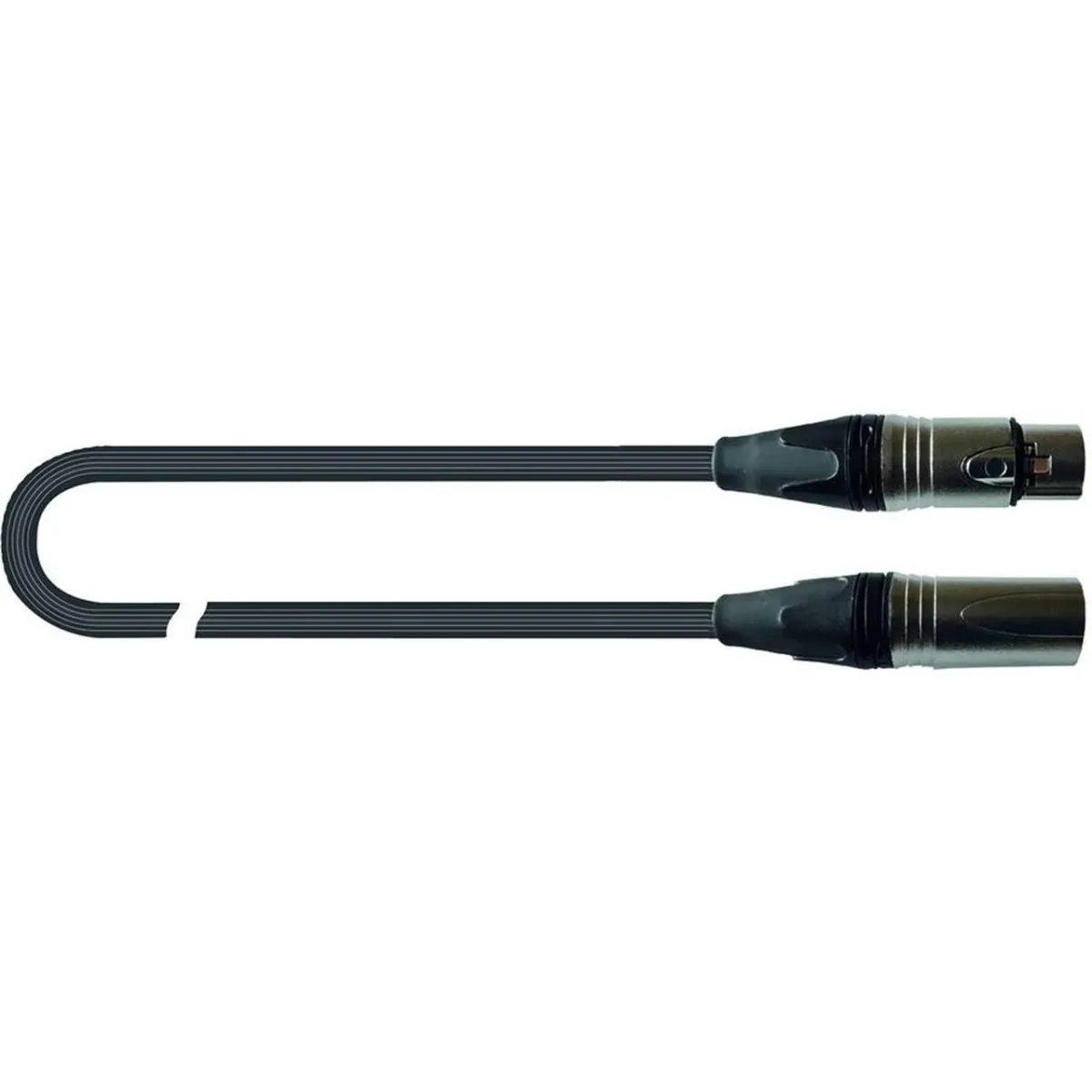 Quik Lok 1xXLR Ma > 1xXLR Fe Black/Silver 0.5m