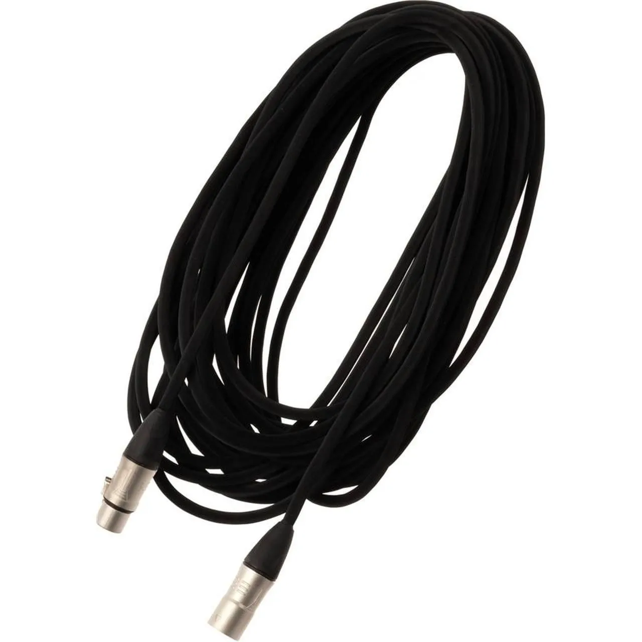 Quik Lok 1xXLR Ma > 1xXLR Fe Black/Silver 0.5m