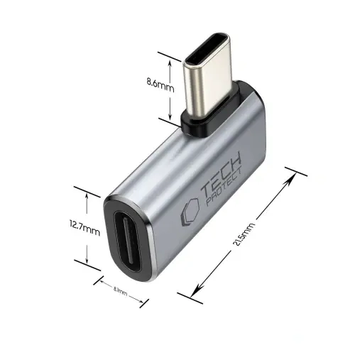 Tech-Protect AA01 Angle Adapter USB-C Grey