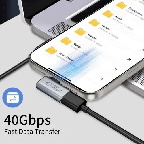 Tech-Protect AA01 Angle Adapter USB-C Grey