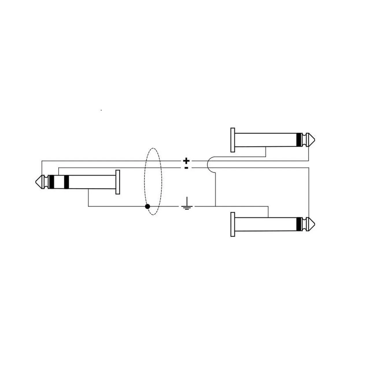 Quik Lok 1x3.5mm Ma ST > 2x6.3mm Ma MO 5m