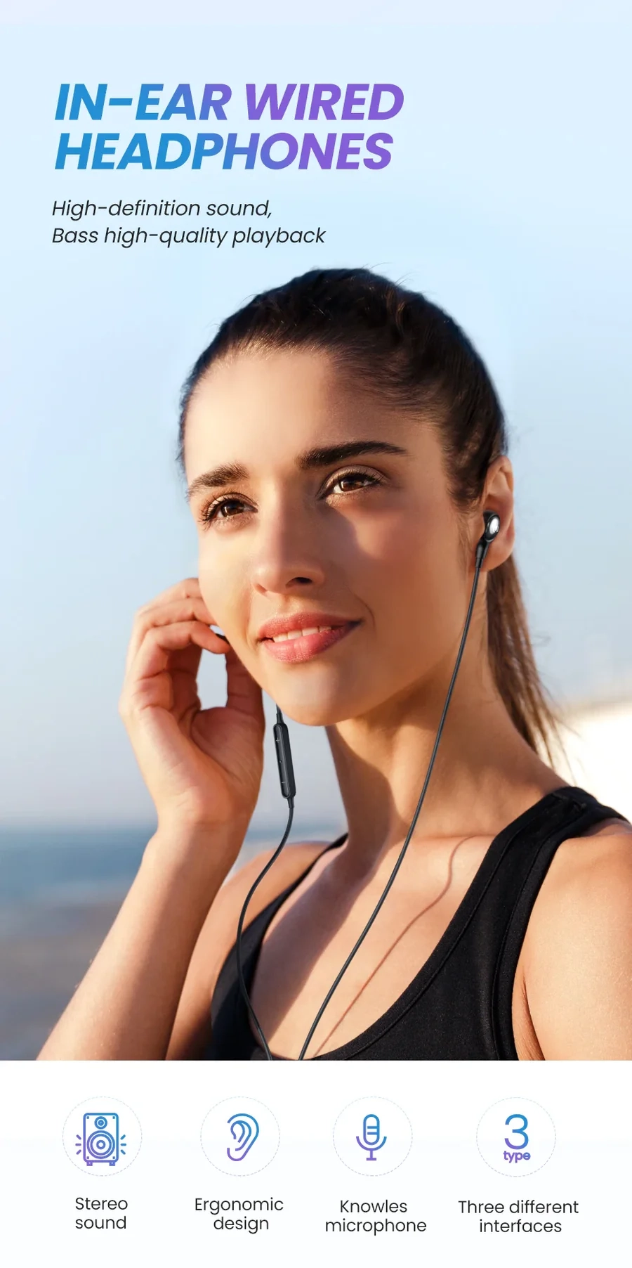 Ugreen In-Ear Earphones With 3.5mm Plug